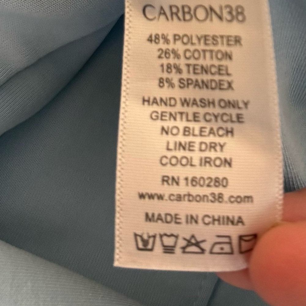 Carbon38 Light Blue Pleated Hem Sleeveless Dress - Picture 10 of 10